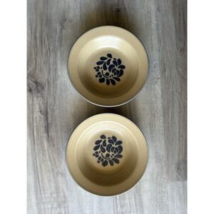 2 Pfaltzgraff, 8.5 Inch , Vegetable Bowl, Blue Floral Design